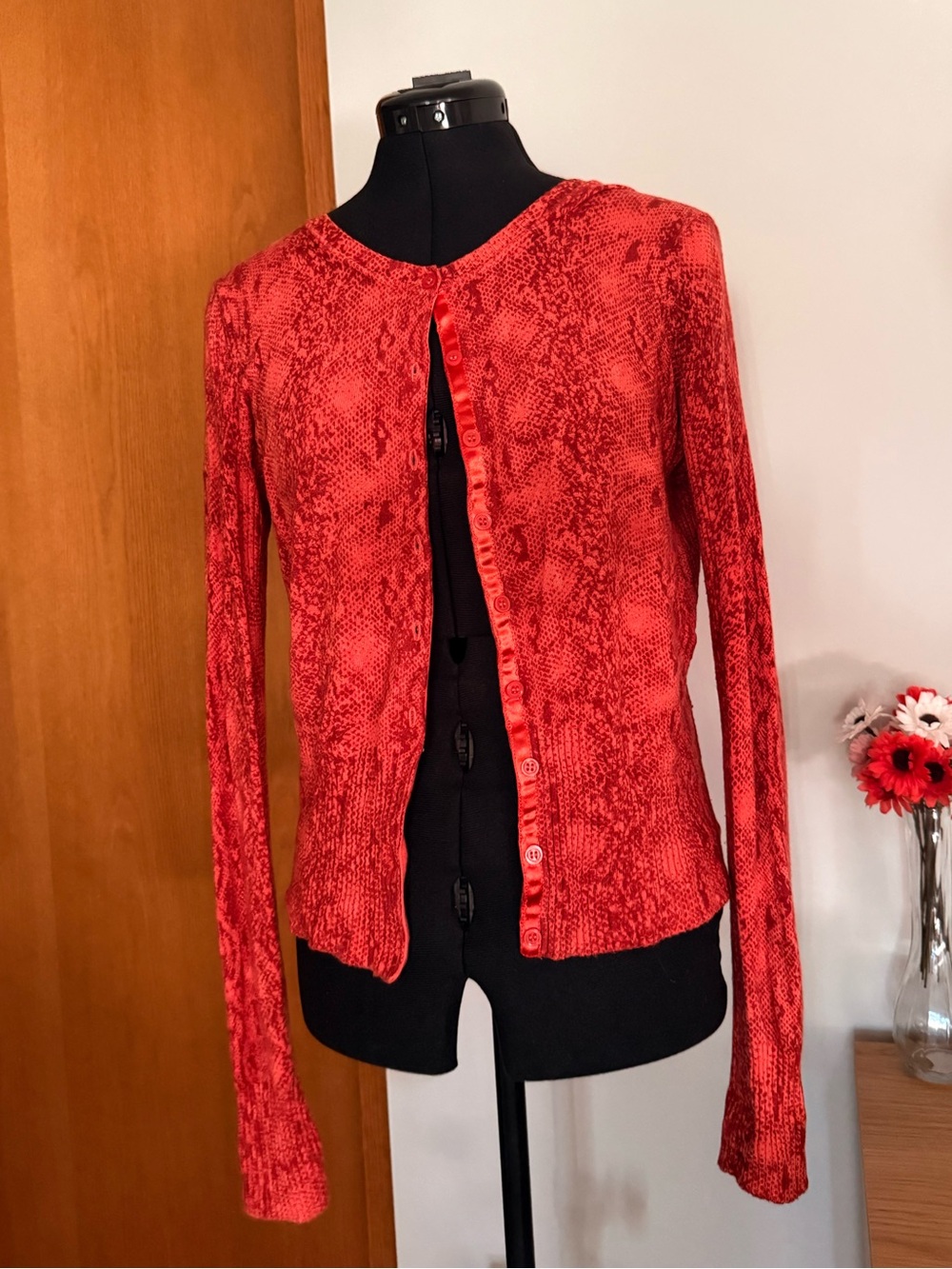 Snakeskin Print Cardigan